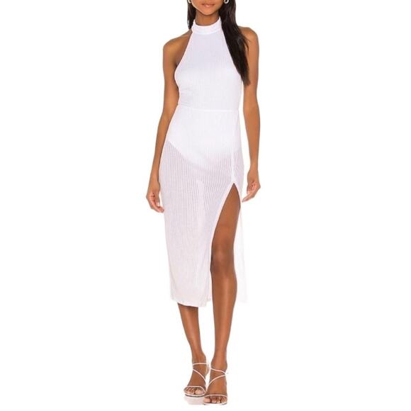 SONG OF STYLE Backless Bodycon Dress Women XS Attach Bodysuit Mesh Fairy Boho - Picture 12 of 12